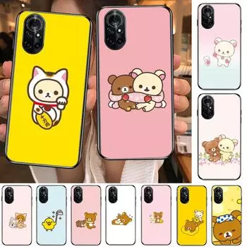 TOPLBPCS милый прозрачный чехол для телефона rilakkuma для Huawei Honor 20 10 9 8A 7 5T X Pro Lite 5G черный чехол Etui Hoesjes Comic Fash de Honor 20lite