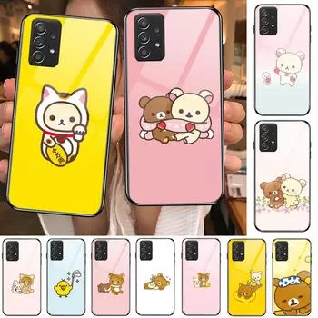 TOPLBPCS милый rilakkuma закаленный стеклянный чехол для телефона Samsung Galaxy A51 A71 A60 A70S A70 A80 A21S A41 A20E A50 A30S 5g A32 A40S Galaxy A60