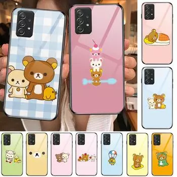 TOPLBPCS милый rilakkuma закаленный стеклянный чехол для телефона Samsung Galaxy A51 A71 A60 A70S A70 A80 A21S A41 A20E A50 A30S 5g A32 A40S Galaxy A60