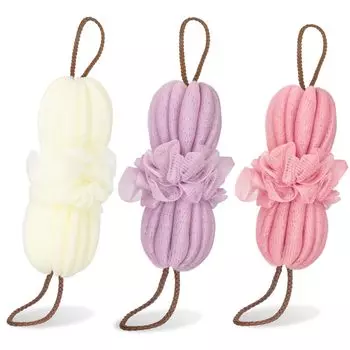 Toplive Body Stretchable Body 2 Плотный пенящийся скраб для тела Bath Body Men Pink Sponge, Sponge, Pieces, Net, Towel, Back, Exfoliation, Net, Sponge,