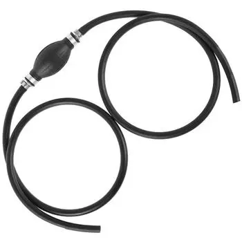 Топливный насос для перекачки, ручной всасывающий насос, ручной насос для перекачки воды с 8-миллиметровым мягким шлангом для подачи бензина, дизельного топлива, жидкости чёрный