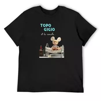 Topo Gigio - A La Camita Футболка Быстросохнущая Для Мальчика Мальчиков Животный Принт Винтаж Футболка Мужская S белый