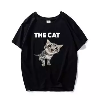 Топовая мужская футболка с собственным дизайном, симпатичная футболка с изображением милой кошки, симпатичной свиньи, женская футболка в стиле Харадзюку, свободная уличная одежда для пар в стиле Y2K M