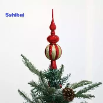 Топпер для рождественской елки, рождественский блестящий топпер для верхушки дерева, противоскользящая бутылка в форме тыквы, украшение для рождественской елки, создание атмосферы, декор для вечеринки золотистый