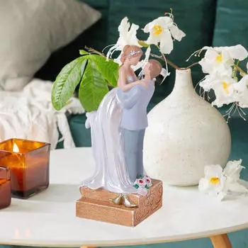 Топпер для свадебного торта, фигурка жениха и невесты, украшение, куклы для 6.4cmx6.6cmx16.5cm