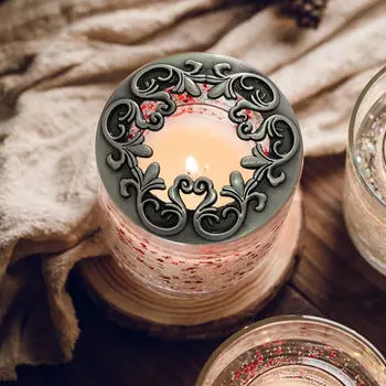 Топпер для свечи-металлические топперы для равномерного домашнего декора, аксессуары, абажуры для свечей, рукава, крышка серебряный