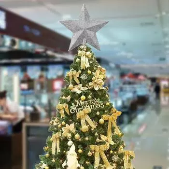 Топпер со звездой, привлекательный многоцветный Невыцветающий топпер для рождественской елки, рождественский орнамент, топпер для елки, топпер для елки со звездой, праздничные принадлежности золотистый
