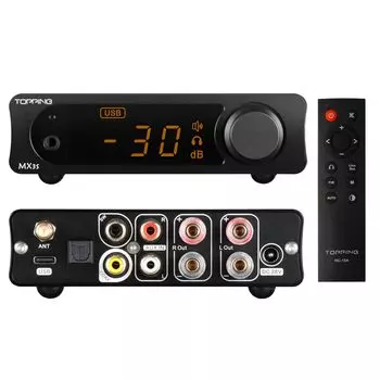 TOPPING MX3S Bluetooth усилитель мощности AK4377C чип 62 Вт x 2 Merus выходной канал класса D маленький с пультом дистанционного управления [новый] динамик/наушники/сабвуфер