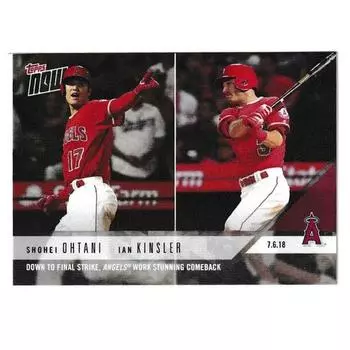 Topps MLB Shohei Ohtani & Ian Kinsler Angels Trading Card, popular Korean game
