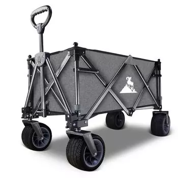 TOPWELL Carry Outdoor Load Capacity Freestanding Outdoor Camping For Outdoor with Bearings Cart, Wagon, 120kg, Roofed, Foldable, Storage, Quiet,