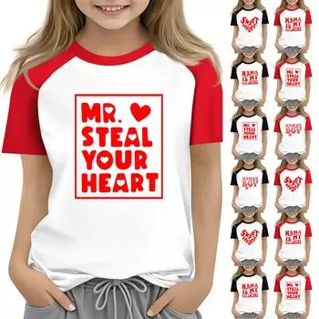 Топы для девочек 4-16 лет с круглым вырезом и коротким рукавом, модные топы 120 белый