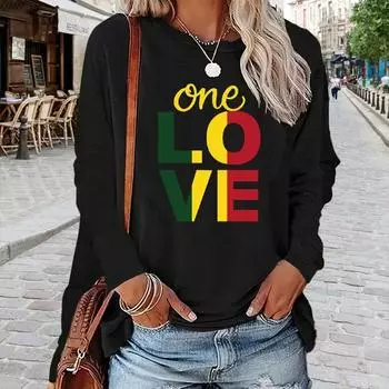 Топы для женщин, красочная футболка с принтом «любовная стрекоза», круглый вырез, длинный рукав, осенний повседневный тонкий пуловер, женский топ с длинными рукавами XS белый