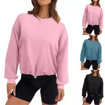 Топы для женщин, нарядные повседневные рубашки с длинным рукавом, футболки, топ XS чёрный