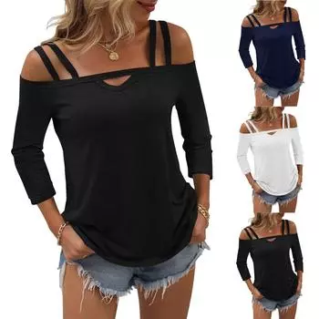 Топы для женщин, нарядные повседневные рубашки с длинным рукавом, футболки, топ XS белый