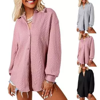 Топы для женщин, пуловеры с длинными рукавами, повседневные рубашки, топ S белый