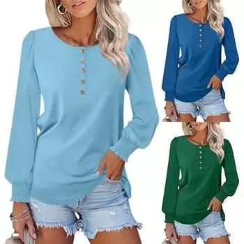 Топы для женщин, пуловеры с длинными рукавами, повседневные рубашки, топ S
