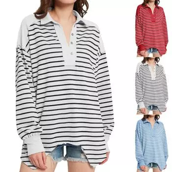 Топы для женщин, пуловеры с длинными рукавами, повседневные рубашки, топ S красный