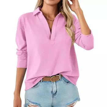 Топы для женщин, пуловеры с длинными рукавами, повседневные рубашки, топ S