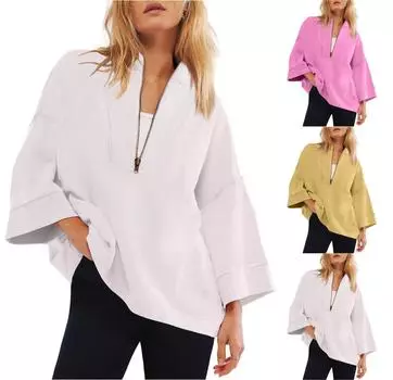 Топы для женщин, пуловеры с длинными рукавами, повседневные рубашки, топ S