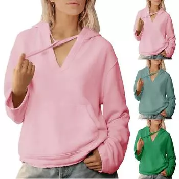 Топы для женщин, пуловеры с длинными рукавами, повседневные рубашки, топ M зелёный