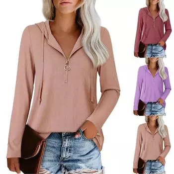 Топы для женщин, пуловеры с длинными рукавами, повседневные рубашки, топ S хаки