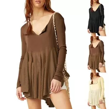 Топы для женщин, пуловеры с длинными рукавами, повседневные рубашки, топ S фиолетовый