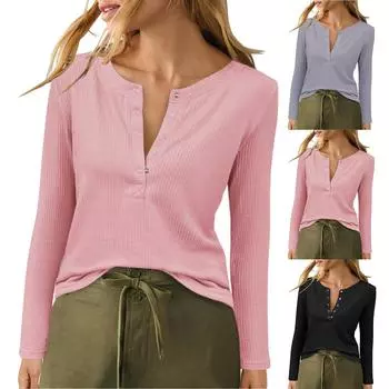 Топы для женщин, пуловеры с длинными рукавами, повседневные рубашки, топ S чёрный