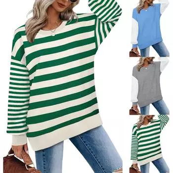 Топы для женщин, пуловеры с длинными рукавами, повседневные рубашки, топ M синий