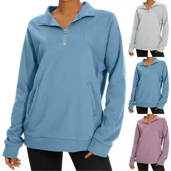 Топы для женщин, пуловеры с длинными рукавами, повседневные рубашки, топ S синий