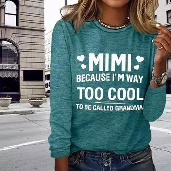 Топы для женщин, симпатичный принт с буквенным шрифтом, круглый вырез, длинный рукав, футболка, осенний повседневный тонкий пуловер, женский топ с длинным рукавом XS розовый