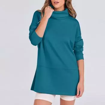 Топы для женщин, водолазка, толстовка с длинным рукавом, пуловер, повседневные рубашки, топ XS бежевый