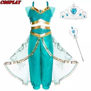 Топы на бретелях для маленьких девочек, тюлевые штаны с кисточками, наряд для вечеринки, комплект для косплея 120