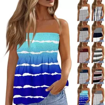 Топы-трубы для женщин, милая сексуальная футболка без рукавов с открытыми плечами и принтом L винный