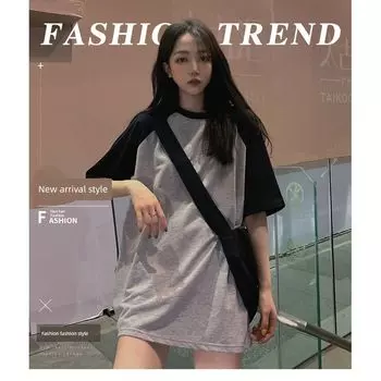 Топы Женская футболка с рукавом три четверти Дышащая Влагоотводящая для фитнеса Средней длины Удлиненная Одежда для аэробных тренировок знаменитостей в интернете Быстросохнущая Grey 2XL