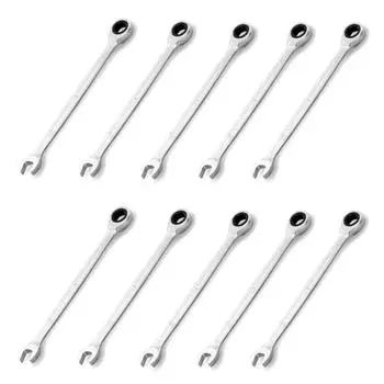 Торцевой ключ с храповым механизмом TONE Ширина под ключ 13 мм 10 шт. RM-13-10S