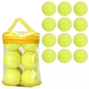 TOREJAX Тренировочный теннисный мяч, набор из 12 штук для хорошего клуба, сумка для хранения собак, в комплекте для начинающих, отскок, занятия, практика, игрушка,