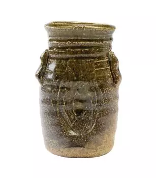 Tori Flower Vase with Vidro Ears WT227 Shigaraki Ware