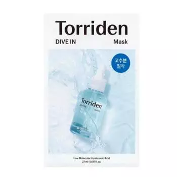 Toriden Dive-in Маска с низкомолекулярной гиалуроновой кислотой 27мл, 6 листов, 5 штук