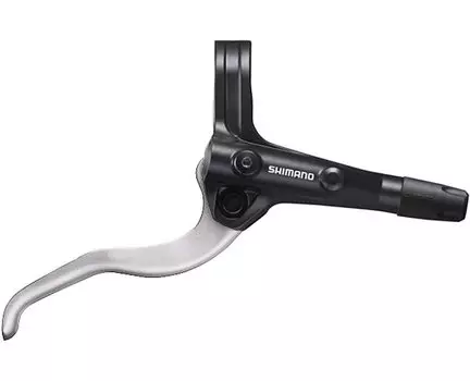 Тормозная ручка SHIMANO BL-MT401 черная (Серебряный рычаг) Правый рычаг, только 2 пальца, гидравлический EBLMT401RL