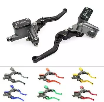 Тормозной насос сцепления Главный цилиндр Мотоциклетный рычаг Руль Гидравлическое сцепление Гоночный мотор для 22 мм Honda Yamaha Kawasaki Suzuki
