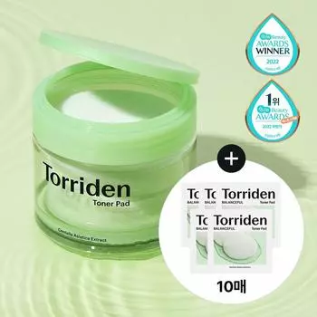Torriden Balanceful Cica Toner Pad, 60 подушечек, специальный набор (+10 колодок)