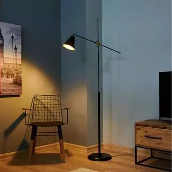 Торшер Corre Roman из металла, черный