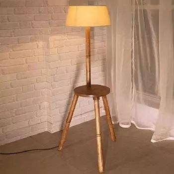 Торшер на деревянном штативе, Торшер середины века, Цоколь лампы E27, Торшер современного дизайна для гостиной, спальни, кабинета и офиса,