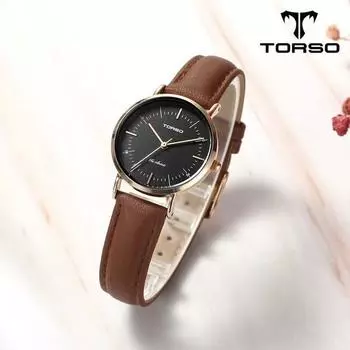 [TORSO]T41L Классические кварцевые часы для пар, кожаные наручные часы унисекс