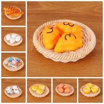 Торт Кукольный домик Моделирование Еда Сыр Миниатюрный Кукольный домик Еда Смола Фрукты Десерты Набор Подарок Девочке style A