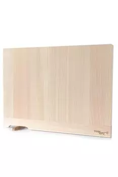 TOSARYU SHIMANTO HINOKI Thin and Light with Stand Hinoki Cypress Cutting Board Made in Japan (M) 35x25.4x1cm слоновая кость