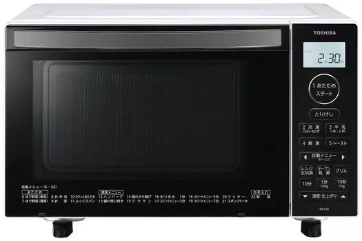 TOSHIBA Microwave Oven White 18L Cooking Flat Table Microwave Temperature Sensor with Toast Function Easy to Clean Small Living Alone New Life New