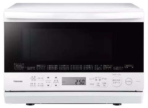 TOSHIBA Паровая микроволновая печь Каменная духовка Grand White 23L Плоский стол для готовки Микроволновая печь Инфракрасный датчик Готовка Простой уход Маленькая Новая жизнь Жизнь в одиночестве