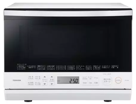 TOSHIBA Steam Microwave Oven Stone Oven Dome White 26L Cooking Flat Table Microwave Infrared Sensor Cooking Easy Care Small New Life Living Alone