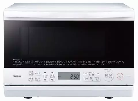 TOSHIBA Steam Microwave Oven Stone Oven Living Alone 23L Gran White Flat Table ER-X60(W)
